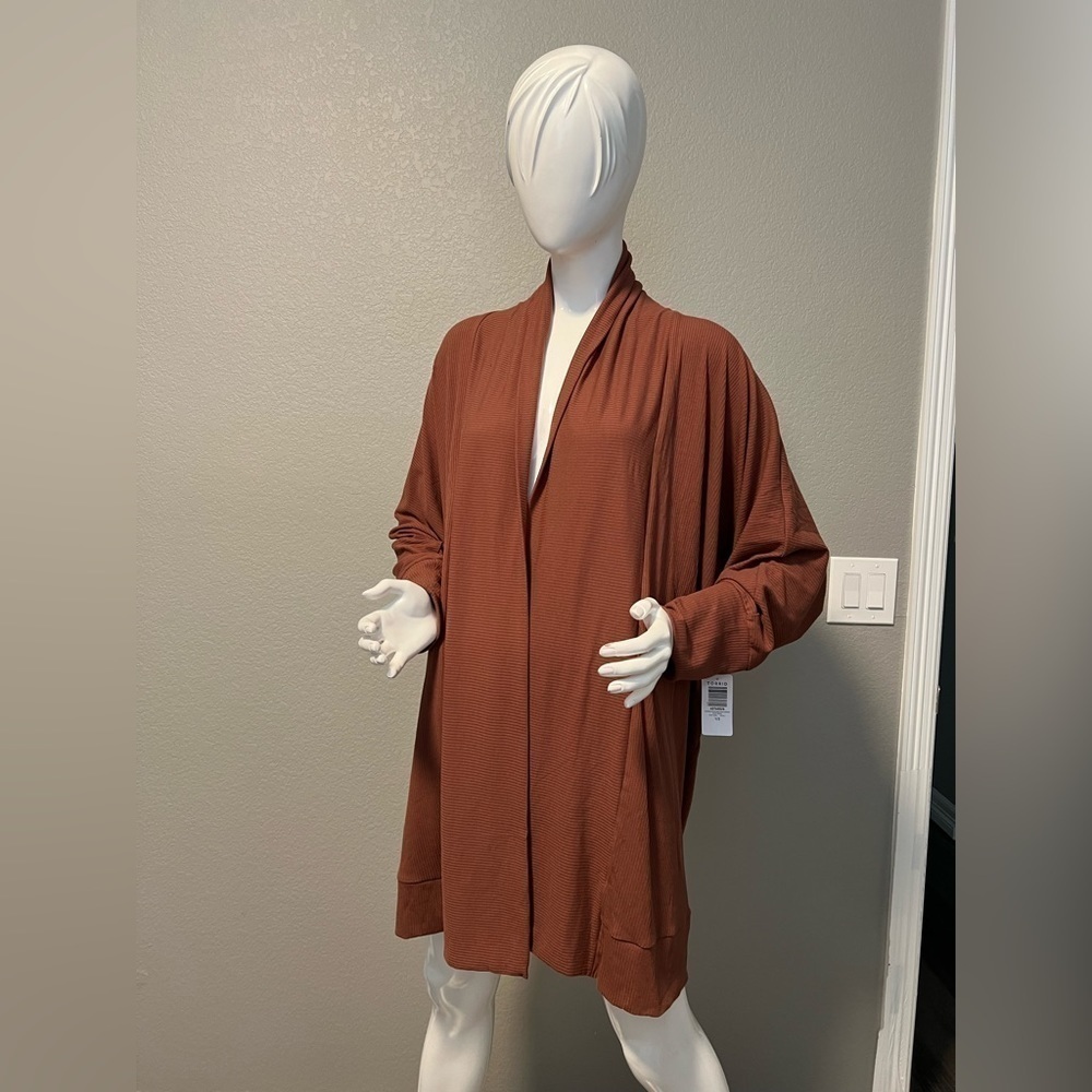 NWT TORRID Super Soft Rib Dolman Sleeve Cardigan size 1/2